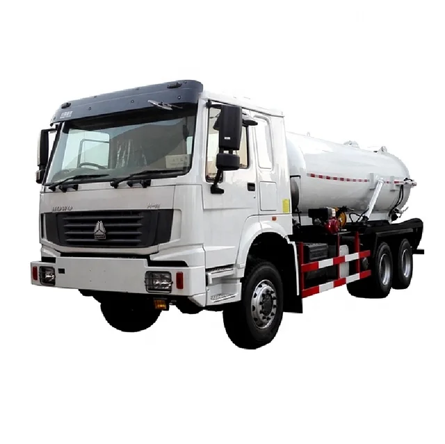 Export Sinotruk 4x2 190 hp 6 Wheelers 8000L Capacity Road Sweeper Vacuum Sewer Flushing Vehicle Sewage Suction Truck