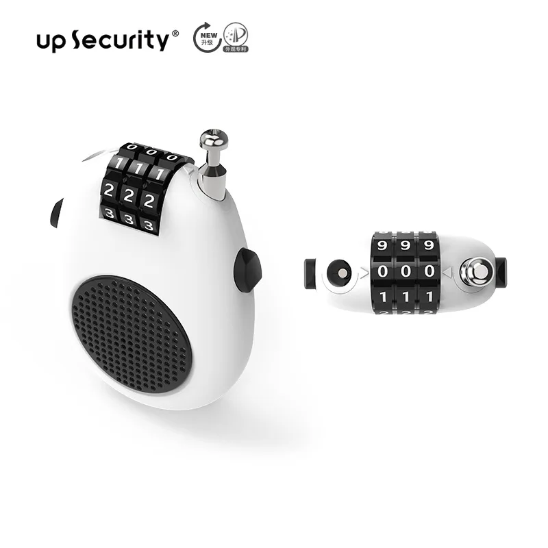 Cable Retractable 3 Digit Combination Lock Combination Durable Ski Locks with Code Number Padlock for Outdoor Travel Luggage