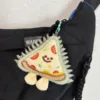 Durian pizza-keychain