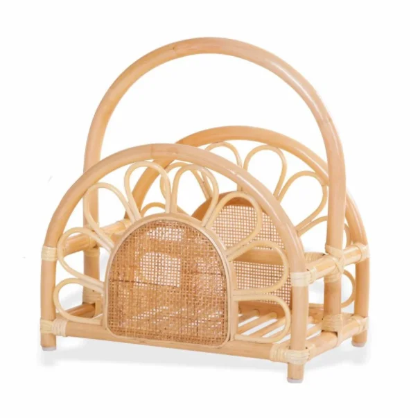 Top Selected Natural Rattan Magazine Rack Storage Basket Book Stand ...