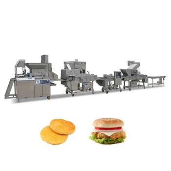 Automatic Sri Lanka Chicken Meat Beef Cutlet Make Machine Heart Shape Full Chicken Nugget Production Line