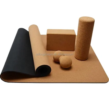 Factory Price Private Label Eco Friendly 100% Natural Premium Wooden Cork Organic Yoga Block Set For Exercise