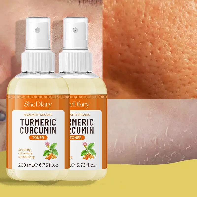 SheDiary Turmeric Face Toner Brightening Skin Tone Evening and Fading Dark Spots Blemishes Acne Whitening for Clear Skin