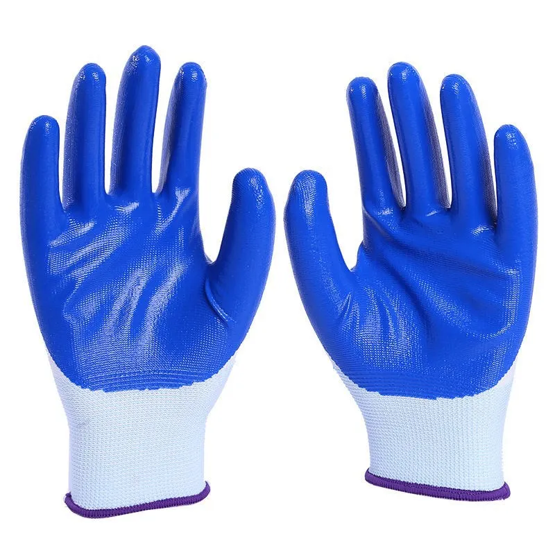 Glbz006 Nitrile Gloves Polyester Shell Nitrile Coated Garden