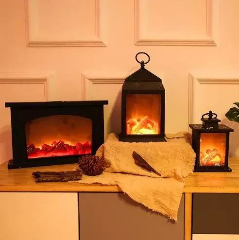 Новинка 2022 светодиодный светильник с имитацией пламени карбоновые огни для дома камин Рождественское украшение портативный