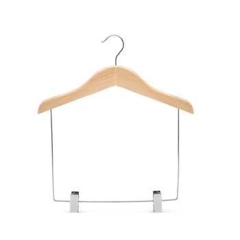 Assessed Supplier LINDON Long wire wooden children suit hanger wood
