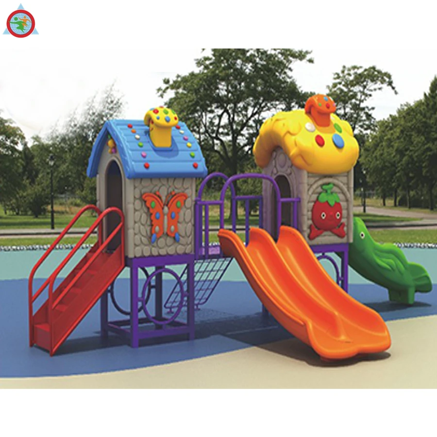 School Large Custom Area Dimension Amusement Park Playground Equipment Manufacturer Outdoor Plastic Slide Kids Play Park