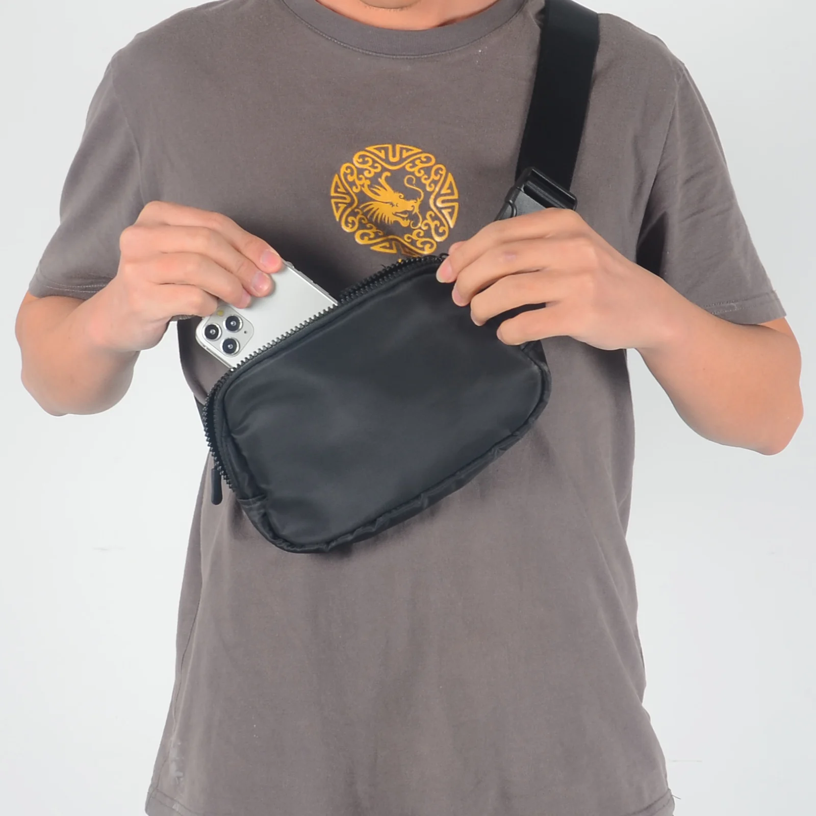 Custom Wholesale High Quality Durable Fanny Pack Nylon Waist Pack Bag