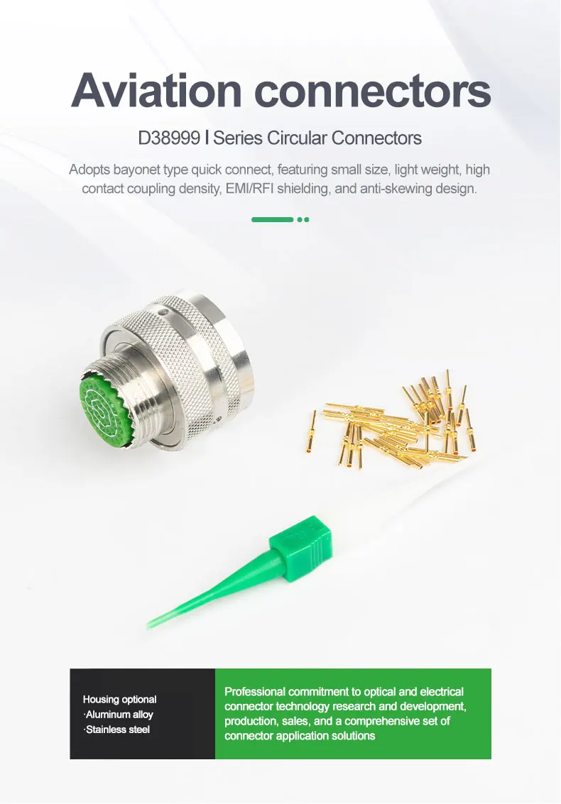 High Quality 37 Pin Plug Waterproof Connectors D38999 Cadmium Plated