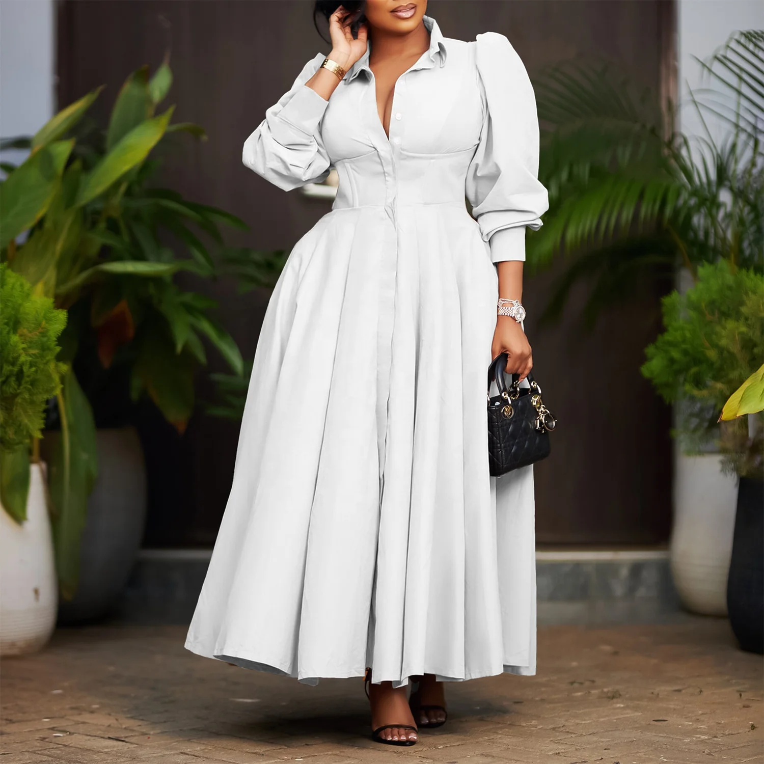chinese dress ladies Calleigh Long Sleeve Bodycon Sweater Mini Dress • Shop American Threads Women's Trendy Online Boutique White / L main image 0