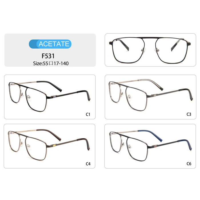 2025 New Arrival Custom Anti Blue Light Blocking Lenses Metal Eyeglasses Optical  Glasses