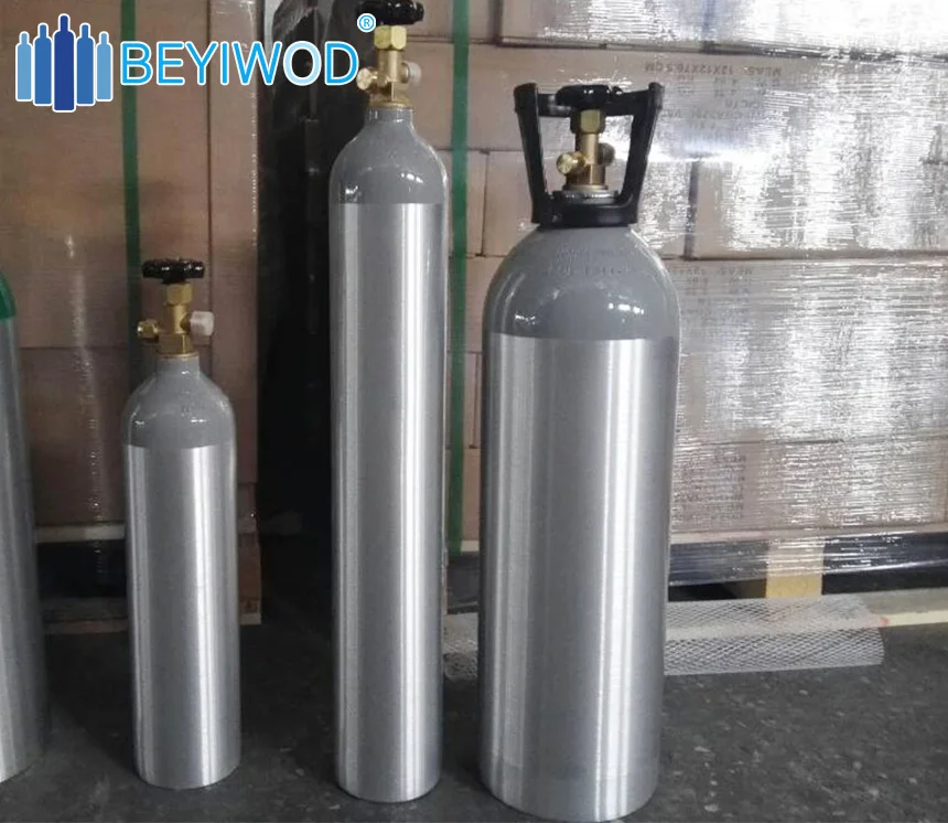 1L 2L 3L 5L 10L Refillable High-Pressure Food Grade Aluminum CO2 Tank Cylinder for Beverages & Aquariums