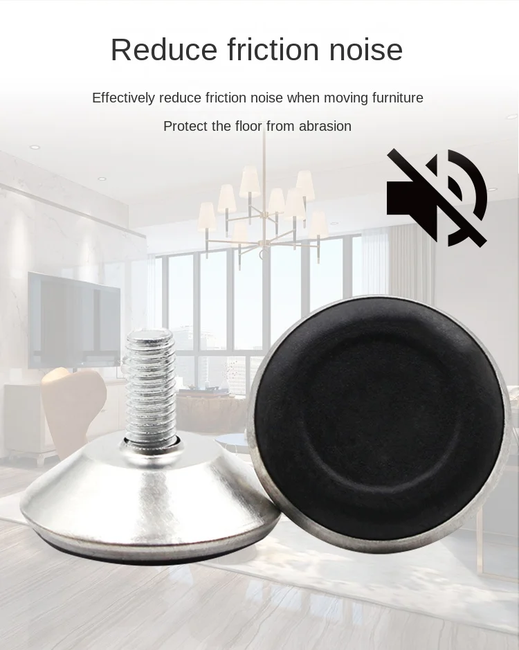 28mm Adjustable Plastic Leveling Feet With Screw For Furniture Leg Legs