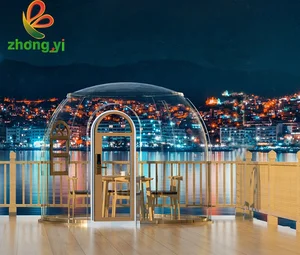 Bungalow for Leisure Area or Holiday Resort Hotel Glamping Geodesic Dome Tent Transparent Villa Container Houses Modern
