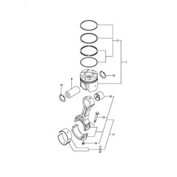 New for Yanmar 6AYM Engine Metal Assy, Crank Pin 748620-23600
