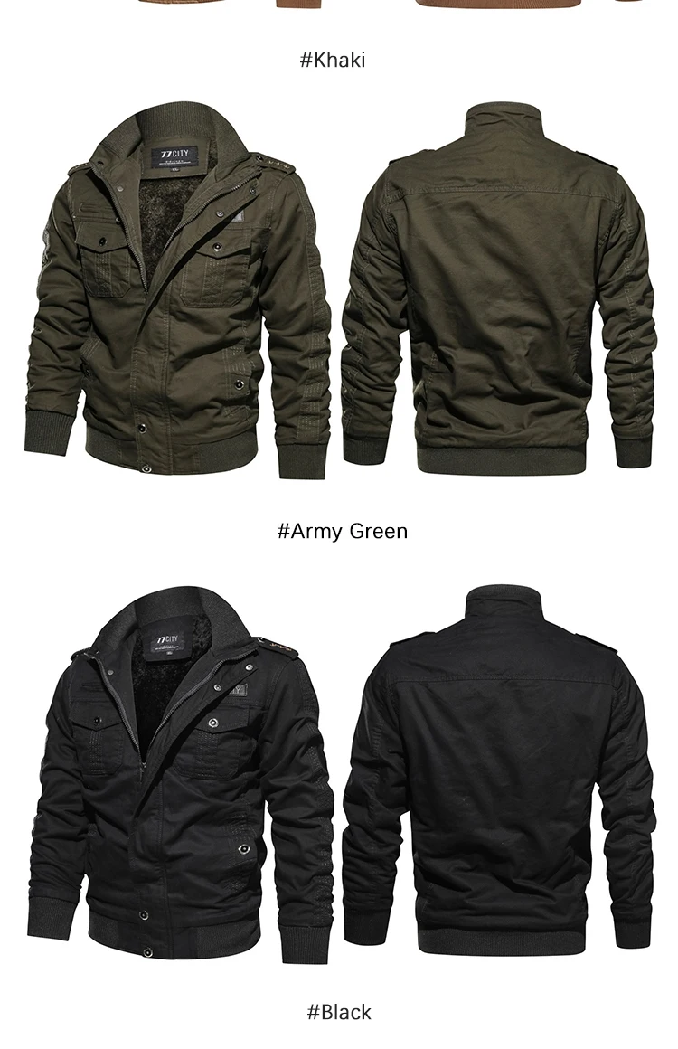 Wholesale Mens Pilot Jacket Winter Fleece Jackets Warm Thicken