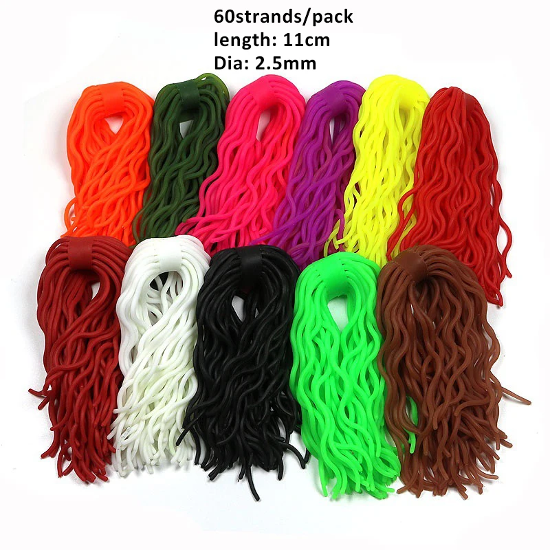 Riverruns Squirmy Wormy 10 Best Selected Color Assortment Fly Tying Materials For San Juan Fly Flies Soft Lure Ultra Stretchy Fishing Worm Body Trout Floating Glowing,Fly Tying Materials