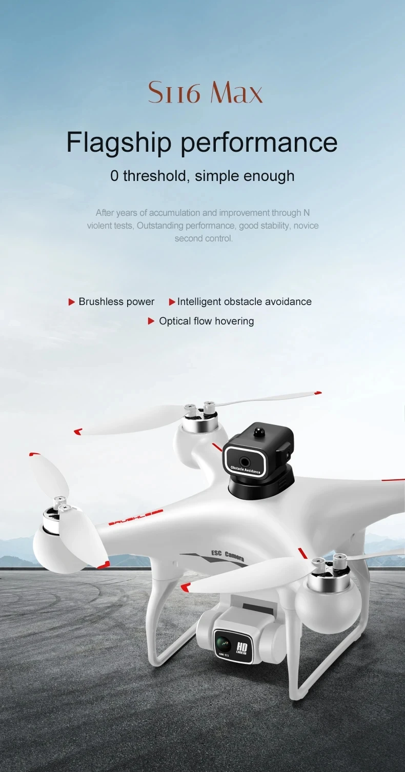 Drone S116 4K HD Dual Camera Wifi FPV Drone Professional UAV