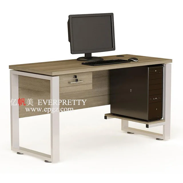 Modern Computer Table for Teacher with Locker and CPU Holder New Design Table and Easy Clean School Furniture