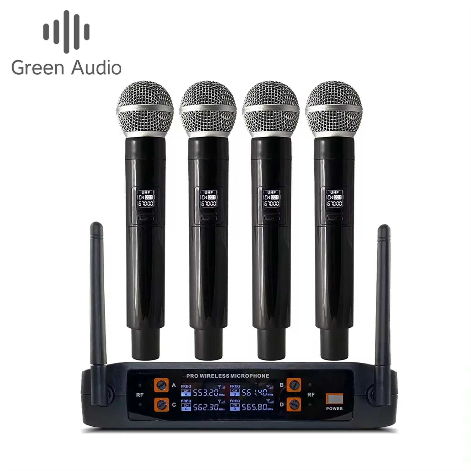 GAW-GLD4 UHF VHF Wireless Microphone for Karaoke Speaker Performance System