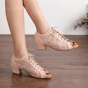 Women's Latin Dance Shoes Adult Indoor Jazz Performance Shoes Salsa Dance Shoes