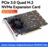 Tarjeta de Expansión PCIe 3.0 Quad M.2 NVMe