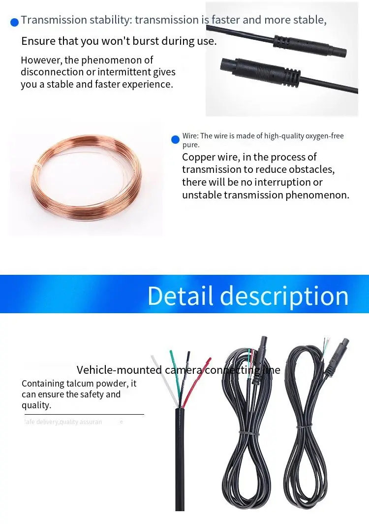 Oem 4pin Mini Din Amplifier Car Cctv Camera Cable Video Recorder ...