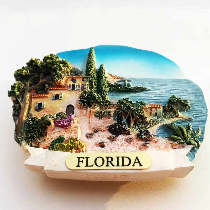 Orlando Florida Poly Magnet Souvenir USA America Castle Amusement Park