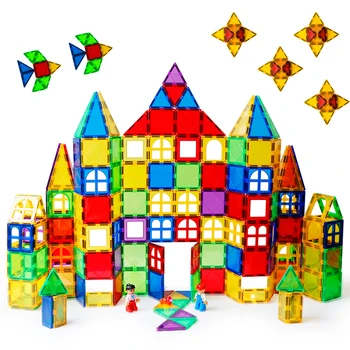 Kids Magnetic Tiles 100 Pcs Building Blocks Rainbow 120 Pcs,Magnet Magnetic Building Block Magnetic Tiles For Kid