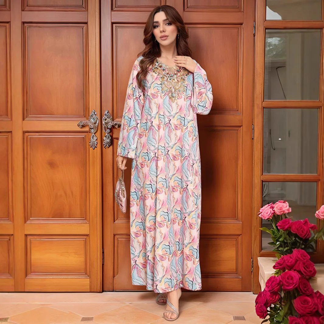 chinese dress ladies White Multicolor Thread Embroidery Long Dress Women Clothing 44