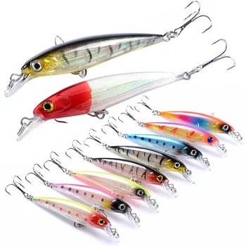 9cm 7.3g Minnow Hard Fishing Lures 9 Colors 3D Eyes Bionic Artificial Minnow Baits Mino Hard Lure – Minnow – view 2
