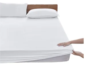 220 GSM Terry 80% Cotton 20% Polyester With Knitted Skirt 100% Waterproof Breathable Bed Bug Mattress Cover
