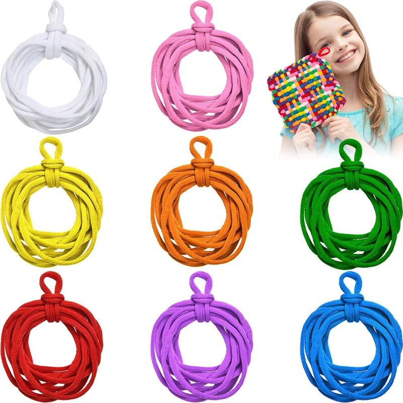 Weaving Loom Loops, Elastic Potholder Loops, Assorted Colors Loom