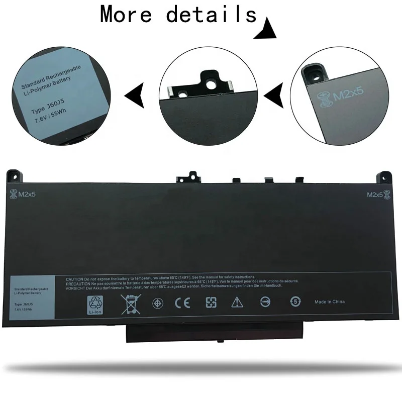 Replacement Battery For Dell Latitude E7270 / E7470 – 55Wh, 4-Cell, J60J5 Compatible