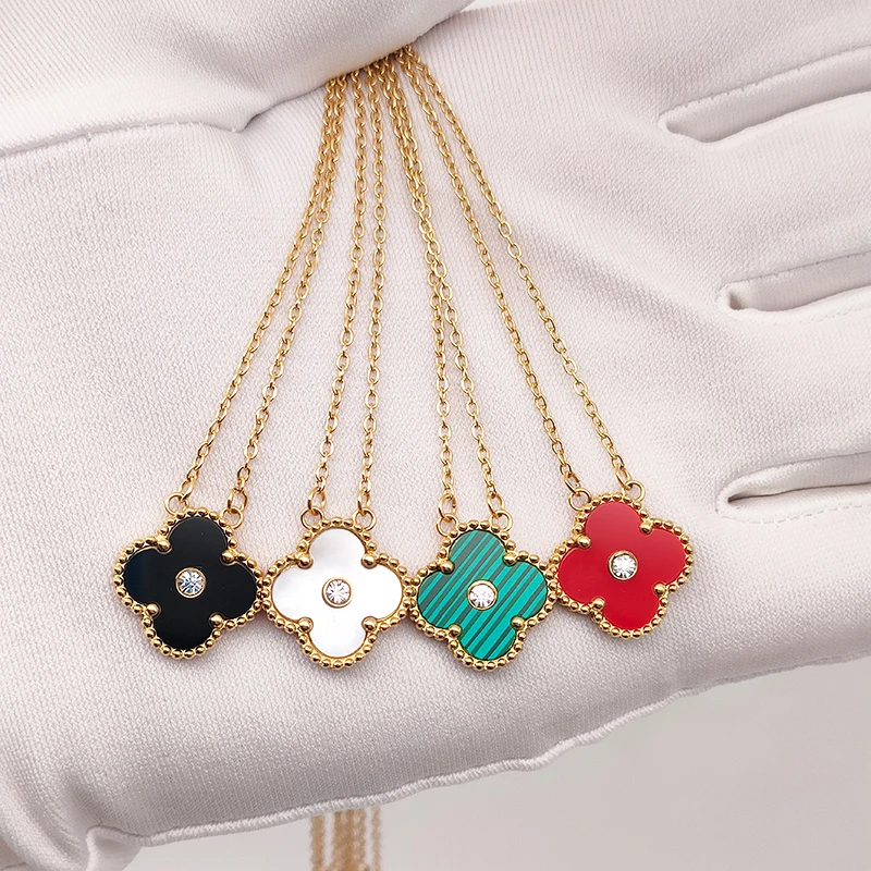 High Quality Luxury Famous Brand Lucky Four Leaf Clover Necklace
