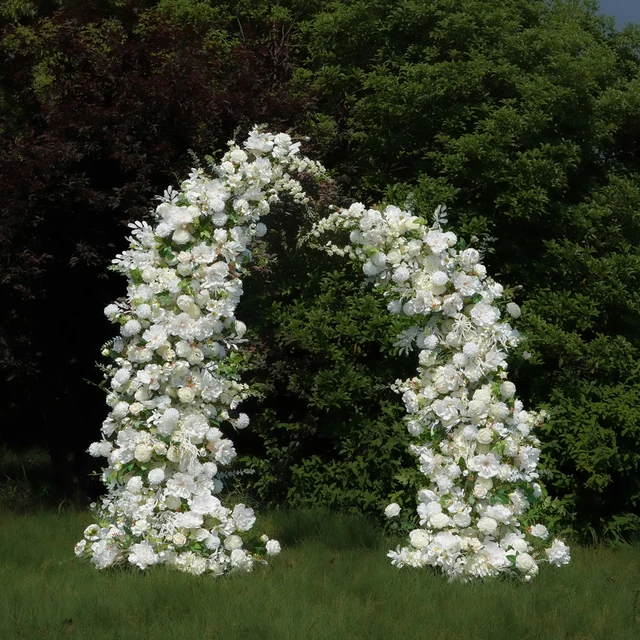 Popular White color Artificial Wedding Flower Arch 2.2mx1.8m including Frame
