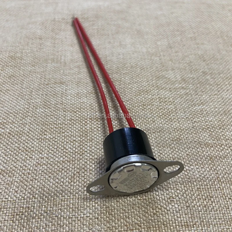 Waterproof Electric Thermostat Temperature Control Switch Fixing Ring KSD301 for Household Soymilk Maker 250V 10A Auto-reset