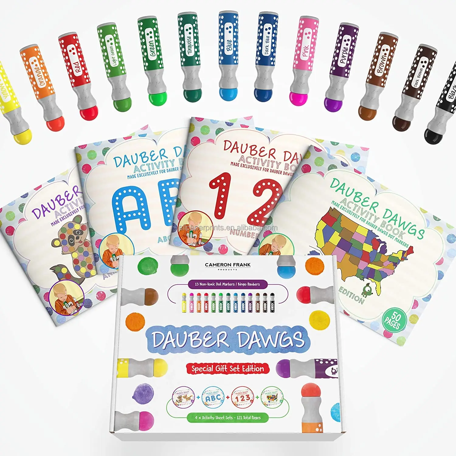 Ultimate Stationery Dot Markers, Bingo Daubers, Washable 6 Colors Dot  Markers for Toddlers and Kids Dot Art. Toddler arts and crafts