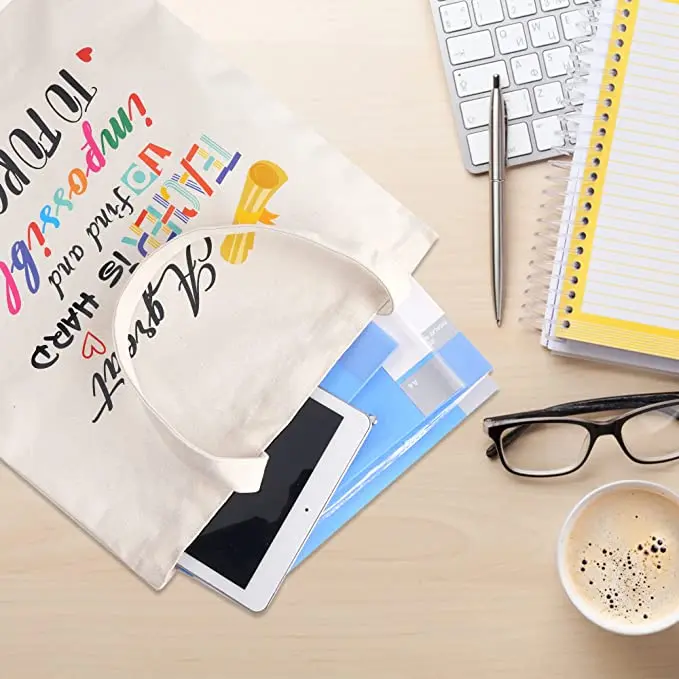 Wholesale Custom Canvas Bag Appreciation Gift School Teacher Reusable