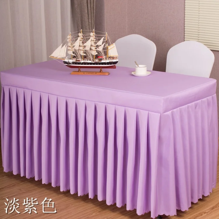 Custom Modern Simplicity Rectangle Designs Long Table Skirting for Wedding