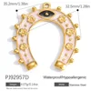 Oro 6 herradura rosa grande