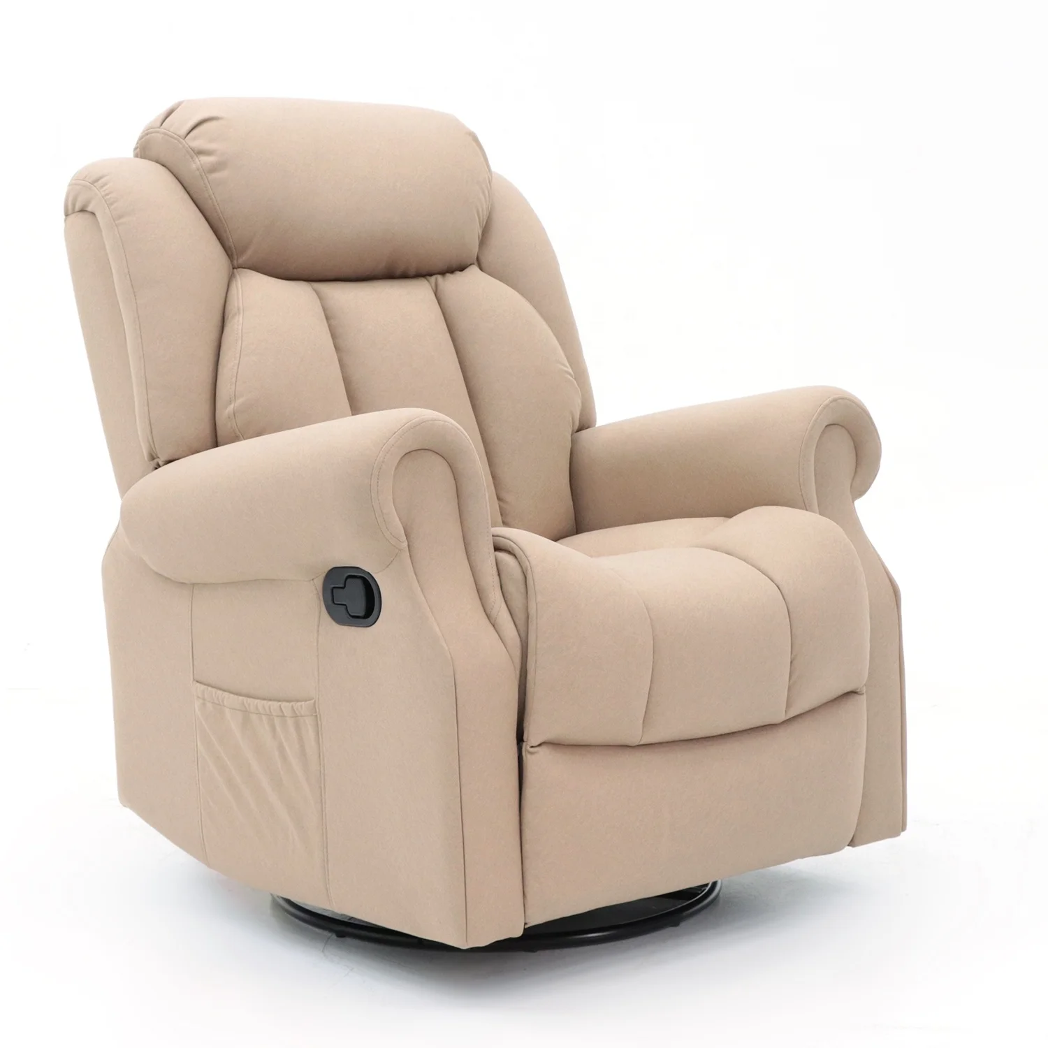 Geeksofa Factory Wholesale Lazy Boy Microfiber Fabric Manual Recliner Chair with Rocking and Swivel for Living Room Furniture 333024