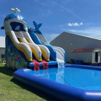 New Design Kids Slide Inflatable Water Pool Play Water Games Inflatable Bouncer Slide Playground Water Inflatable Slide