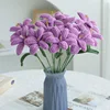 Blossoming tulips deep purple