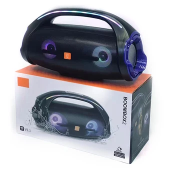 BOOMBOX 2 Hot Waterproof Wireless Outdoor Portable With Hand Rope Boombox Speaker RGB color light speaker