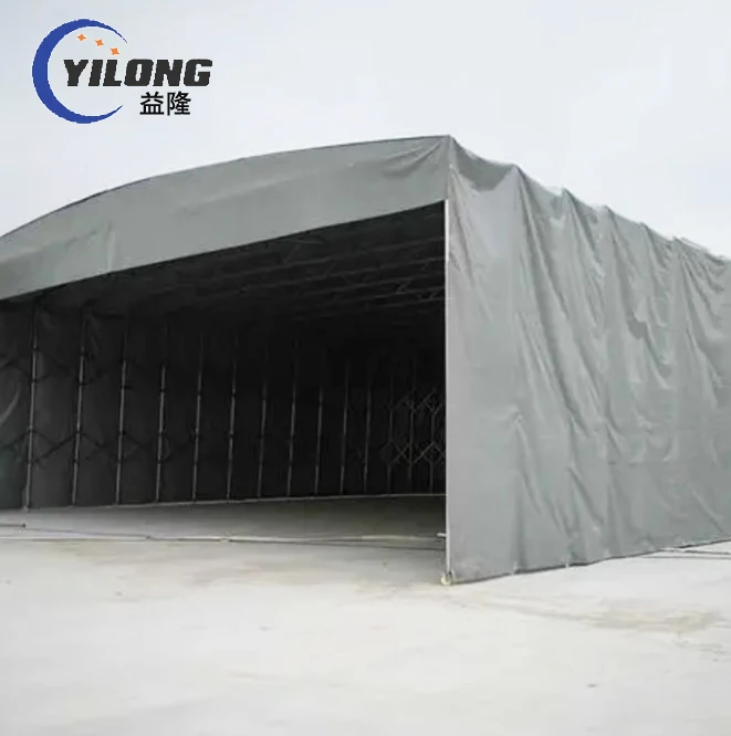 Easy Installation Canvas Roof Steel Structure Retractable Car Portable  Garage