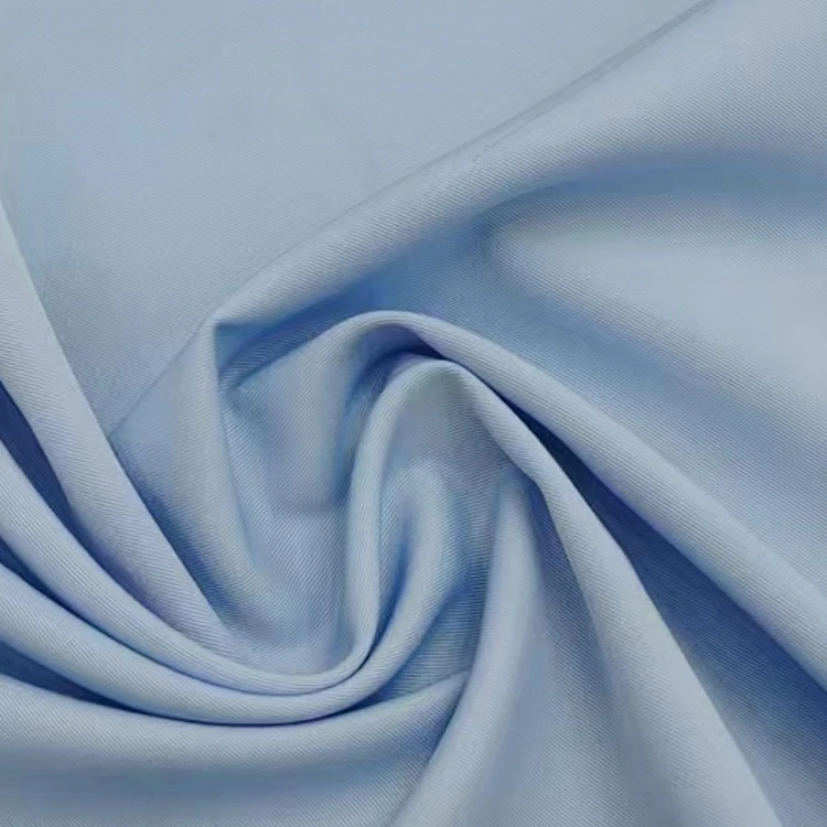 150D Filament Four-Sided Elastic Twill 100Polyester Lightweight Fabric Silk for Suit Jacket