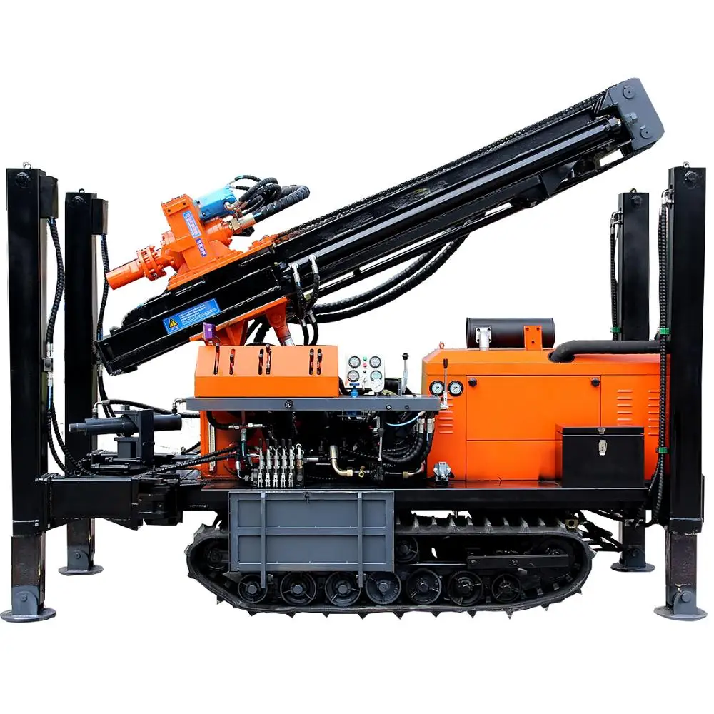 
 Hot sale factory price rubber track portable 180m depth hydraulic water well drilling rig