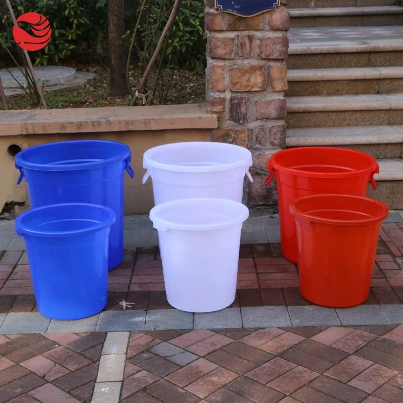 80L Round Harvest Collection Storage Rainwater Food Large Plastic Storage Bucket With Lid for Food Processing