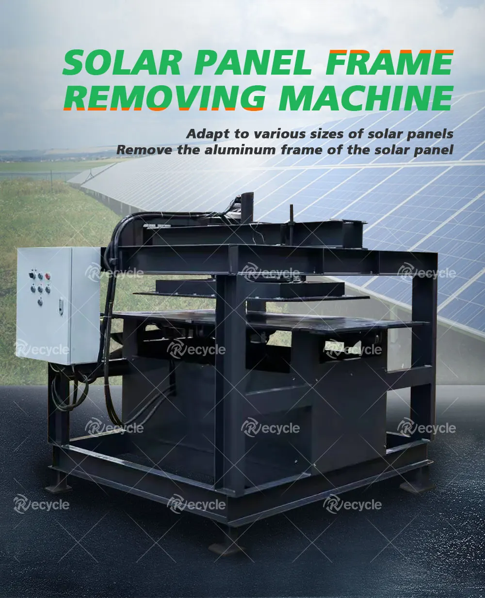 New Technology Aluminum Solar Panel Frame Disassembling Machinery Aluminum Frame Dismantling System for Photovoltaic Panels